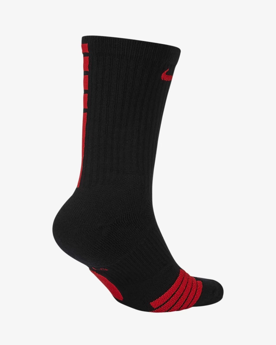 Nike Elite Crew Basketball Socks for Men & Women - Black/University Red High-Performance Athletic Socks