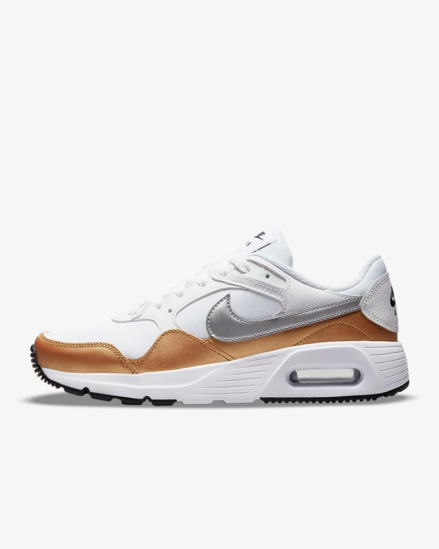 Nike Air Max SC Women's Running Shoes - White/Metallic Gold/Black/Metallic Silver
