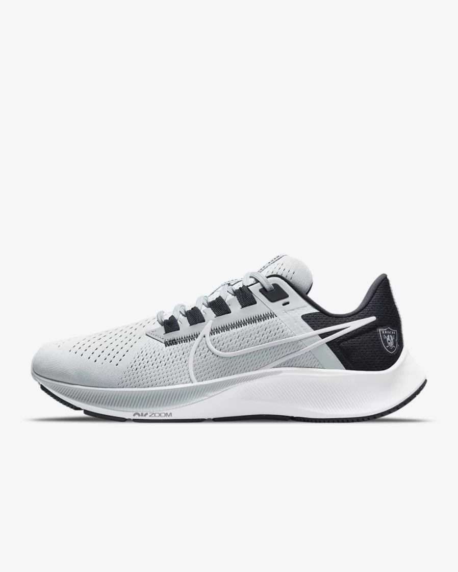 Nike Pegasus 38 NFL Las Vegas Raiders Men's & Women's Running Shoes - Field Silver/Black/White