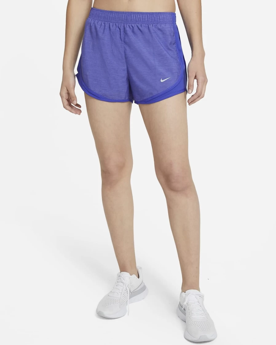 Nike Women's Tempo Brief-Lined Running Shorts - Lapis/Wolf Grey Lightweight Workout Shorts