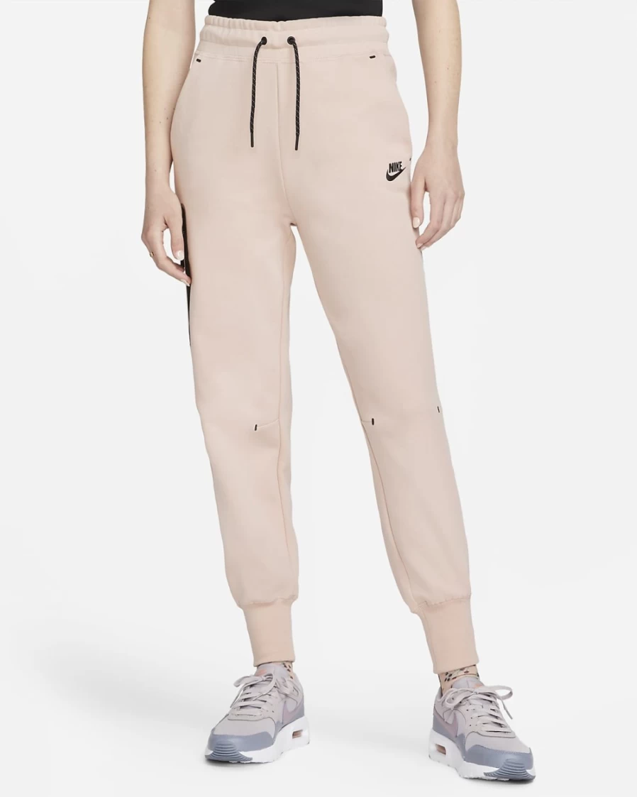 Nike Women's Tech Fleece Sweatpants - Pink Oxford/Black, Sportswear Joggers
