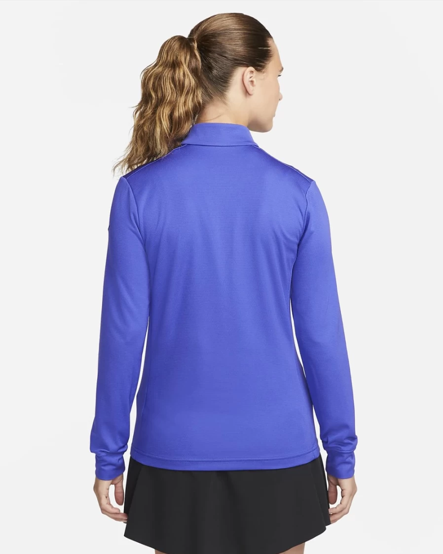 Nike Dri-FIT UV Victory Full-Zip Golf Top for Women - Lapis/Black Moisture-Wicking Performance Shirt