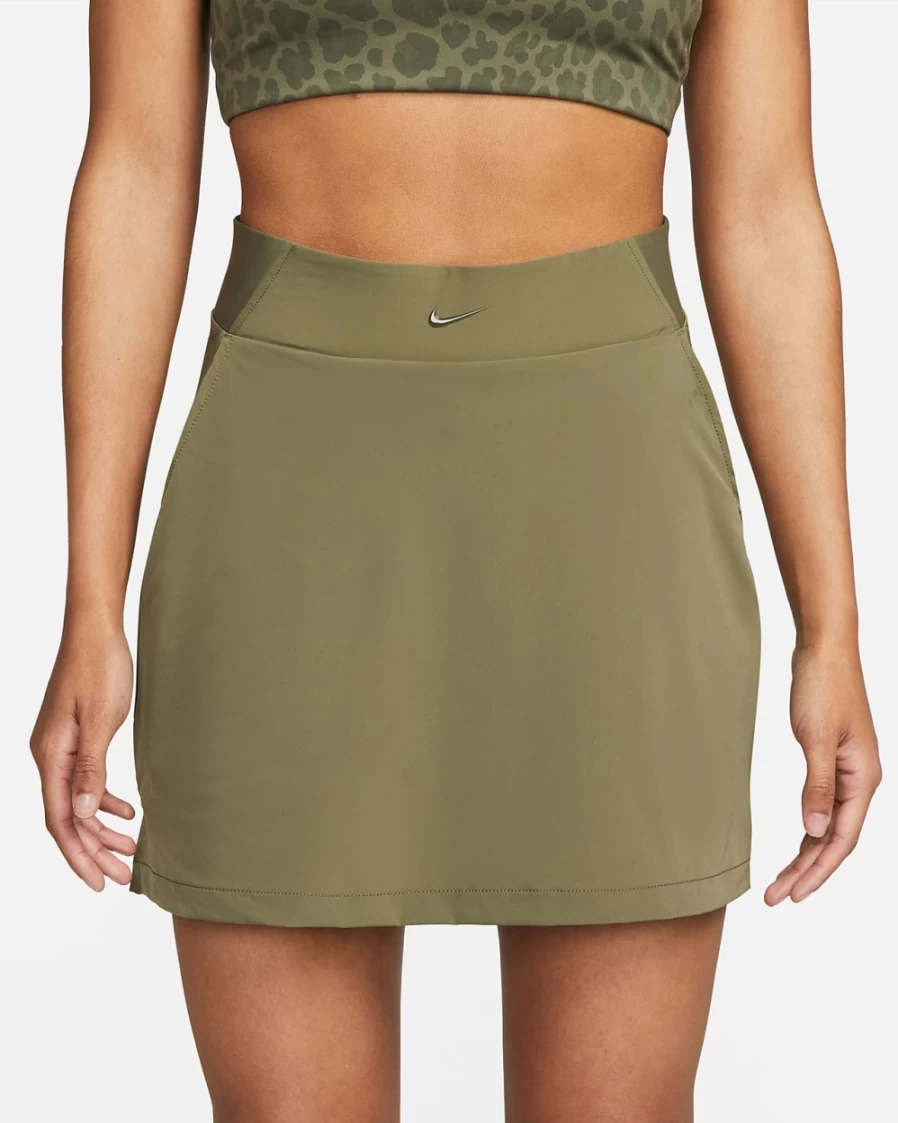 Nike Bliss Luxe Medium Olive/Clear Women's Training Skort - Lightweight Comfort for Workouts