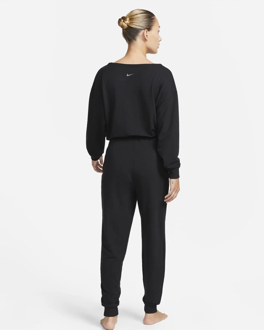 Nike Dri-FIT Women's Black Yoga Jumpsuit - Breathable Workout Suit