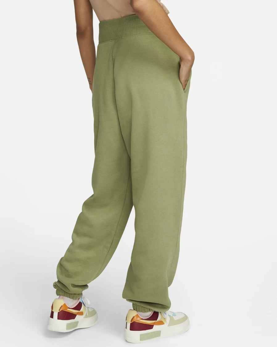 Nike Women's High-Waisted Oversized Fleece Sweatpants - Alligator/Sail Color, Comfortable Sportswear