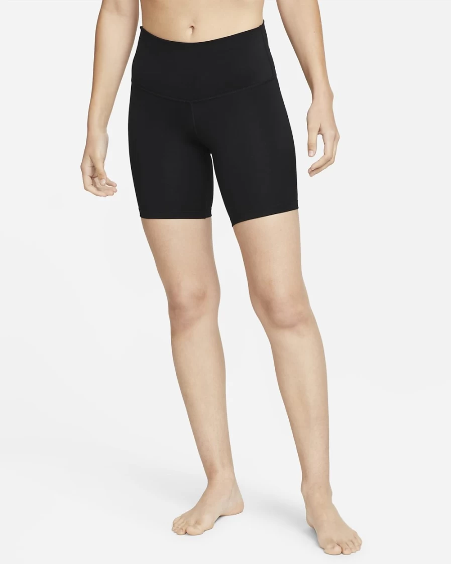 Nike Women's High-Waisted 7" Yoga Shorts in Black & Iron Grey
