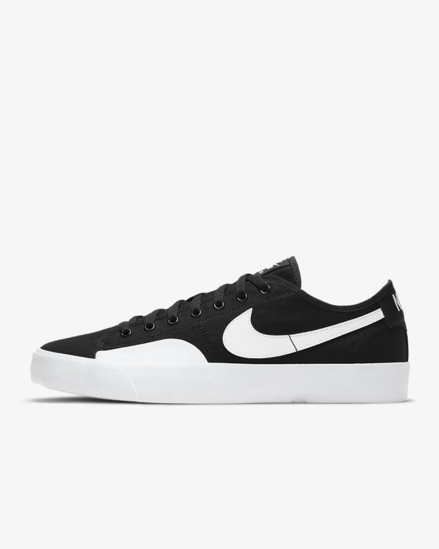 Nike SB Blazer Court Skate Shoes for Men & Women - Black, White & Gum Light Brown Skateboarding Sneakers