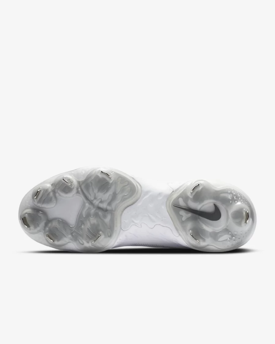 Nike Alpha Huarache Elite 3 Low Baseball Cleats for Men & Women - White/White/Electric Green/Light Smoke Grey