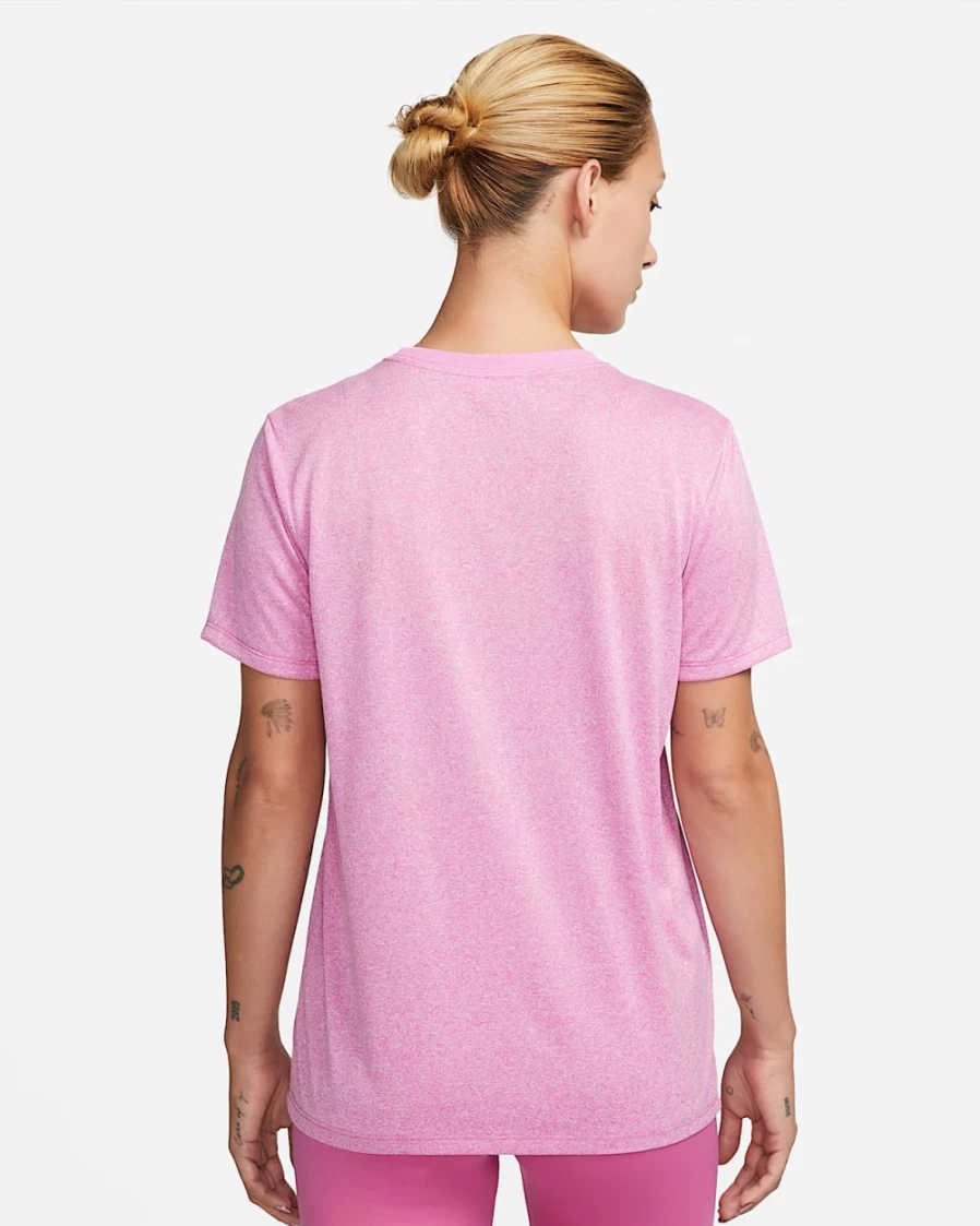 Nike Dri-FIT Women's T-Shirt - Active Fuchsia, Pure, Heather & White Colors - Moisture-Wicking Fitness Top