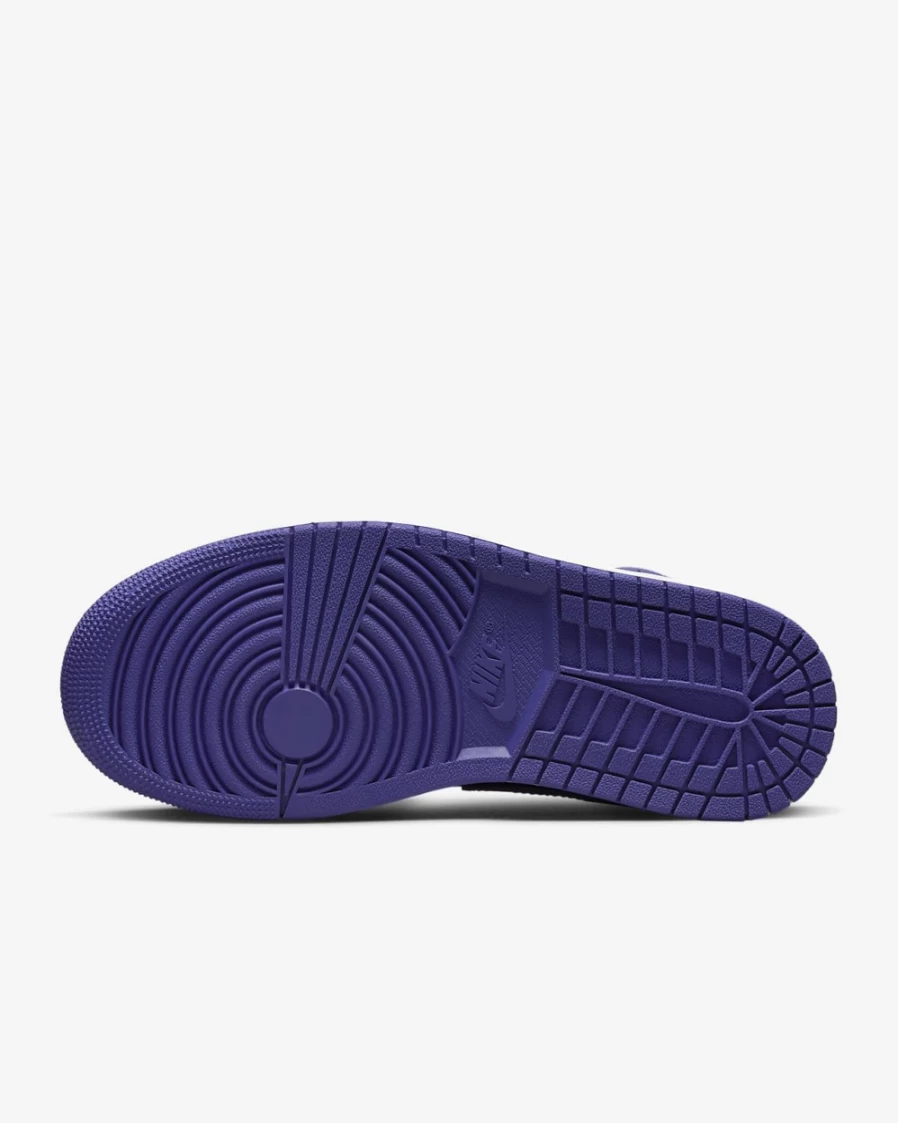 Nike Air Jordan 1 Mid Women's Sneakers - Black/Sail/Dark Concord Basketball Shoes