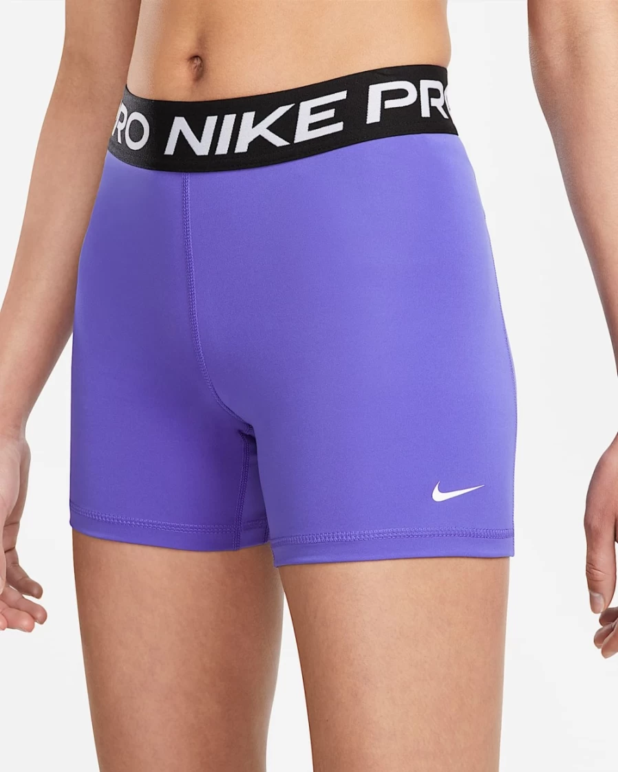 Nike Pro 365 Women's 5" Shorts - Lapis, Black & White Colors