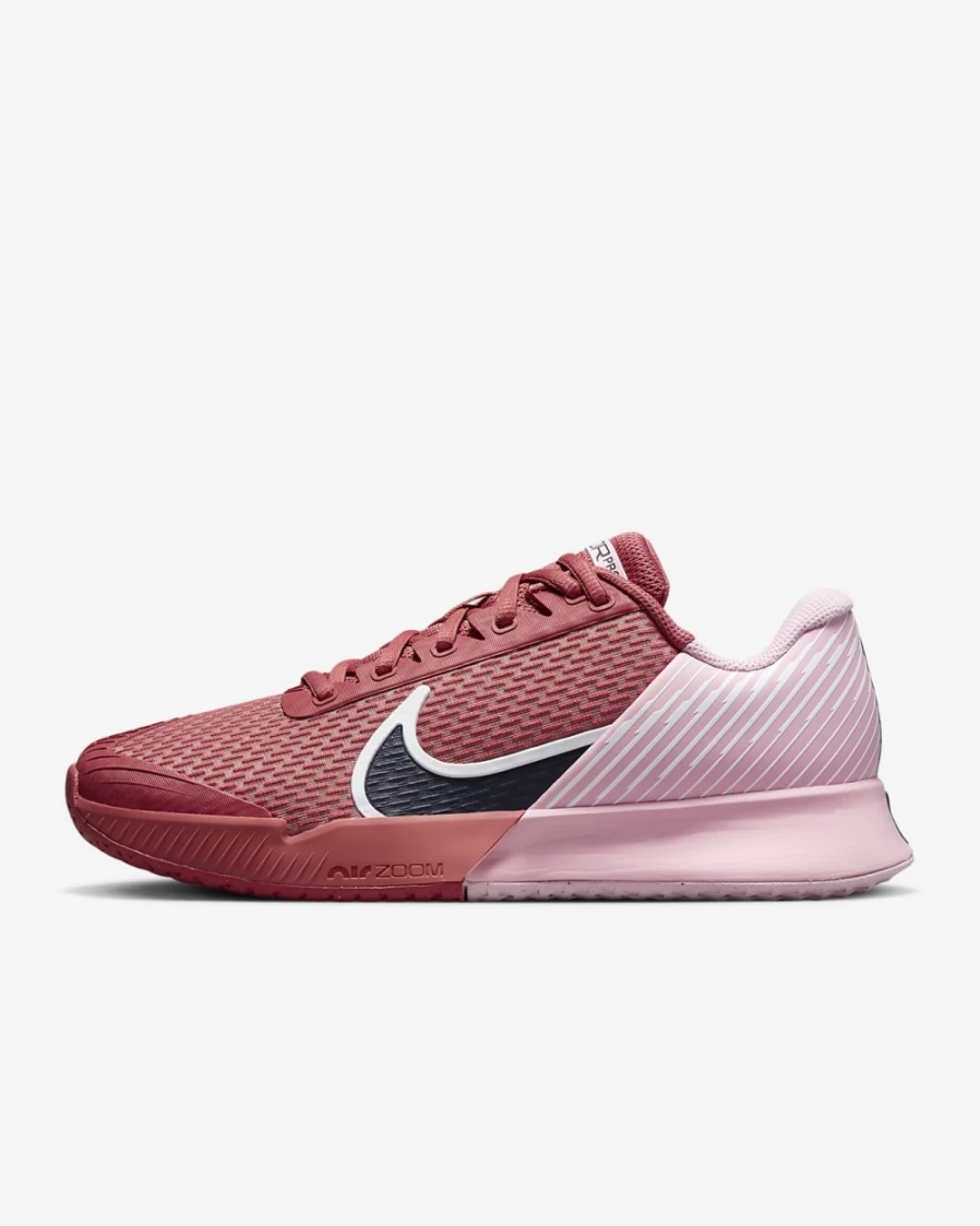 NikeCourt Air Zoom Vapor Pro 2 Women's Tennis Shoes - Adobe/Medium Soft Pink/White/Obsidian - Hard Court Performance