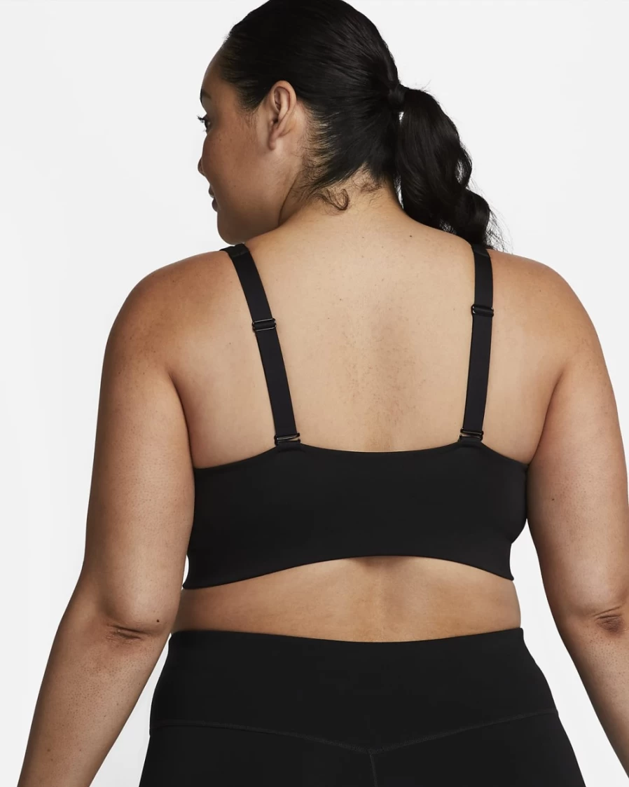 Nike Indy Plunge Cutout Women's Medium-Support Padded Sports Bra - Plus Size in Black/Dark Smoke Grey