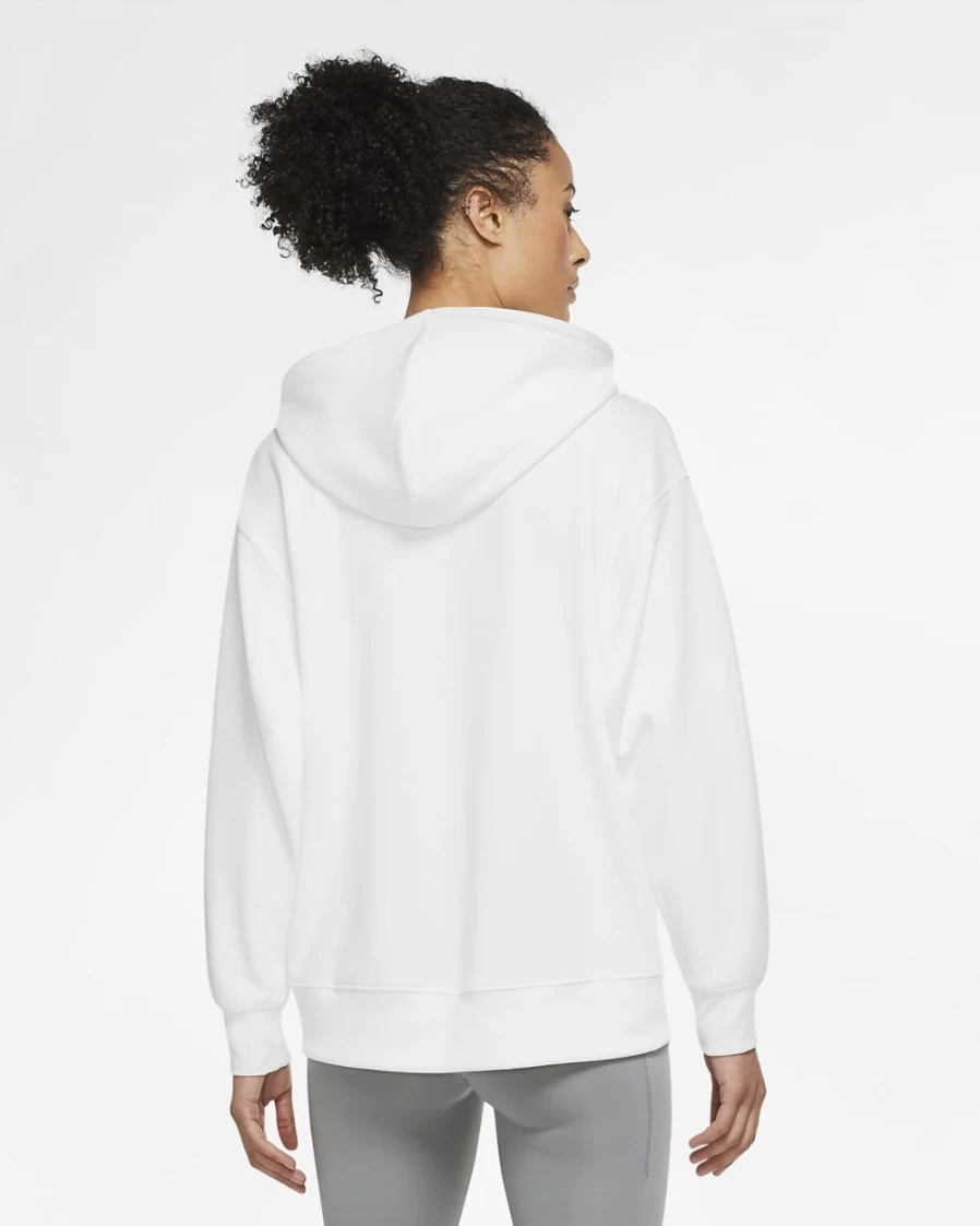 Nike Therma Women's White/Black Pullover Hoodie for Training & Workouts