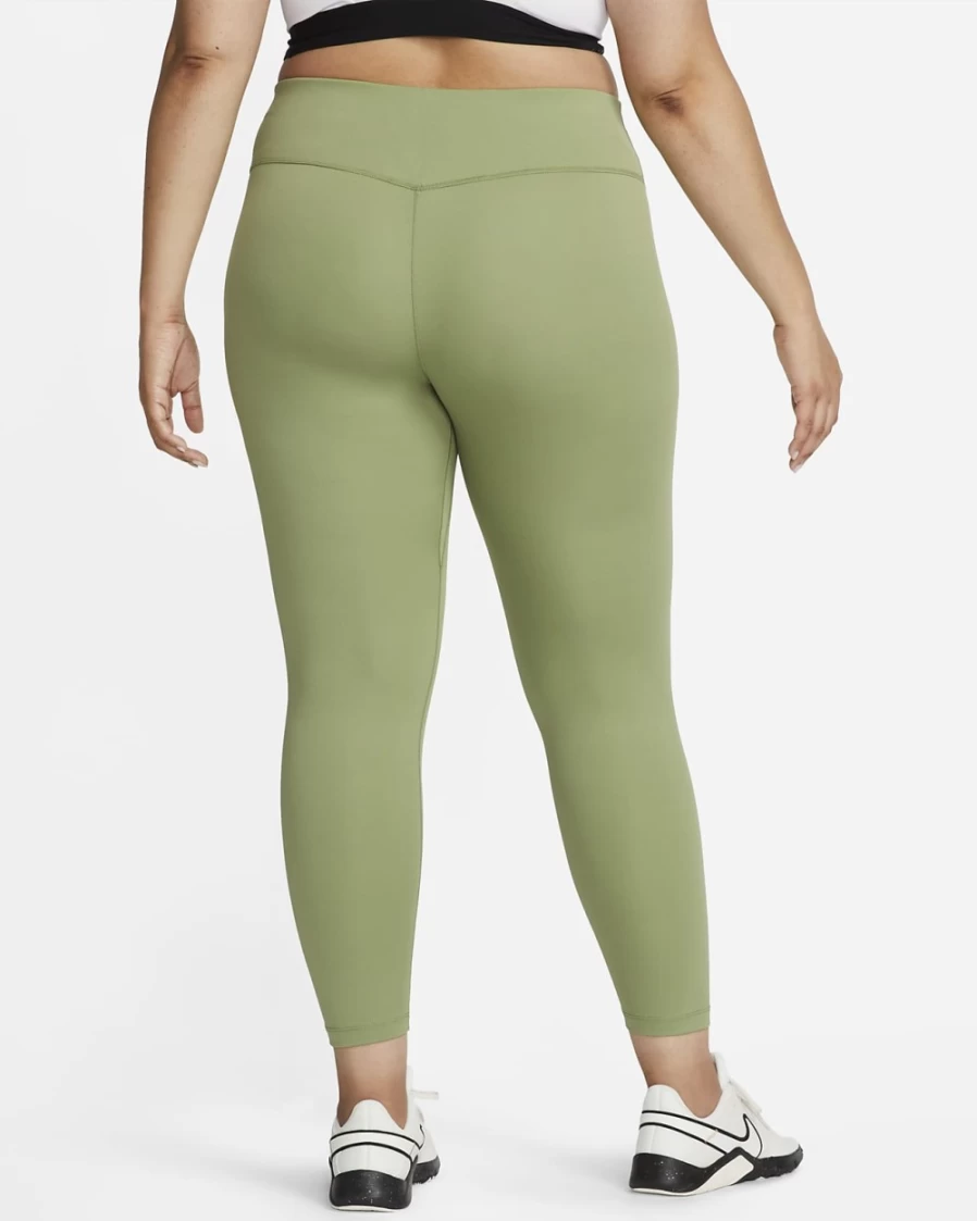 Nike One Women's Mid-Rise Leggings - Alligator/White Color - Plus Size Activewear