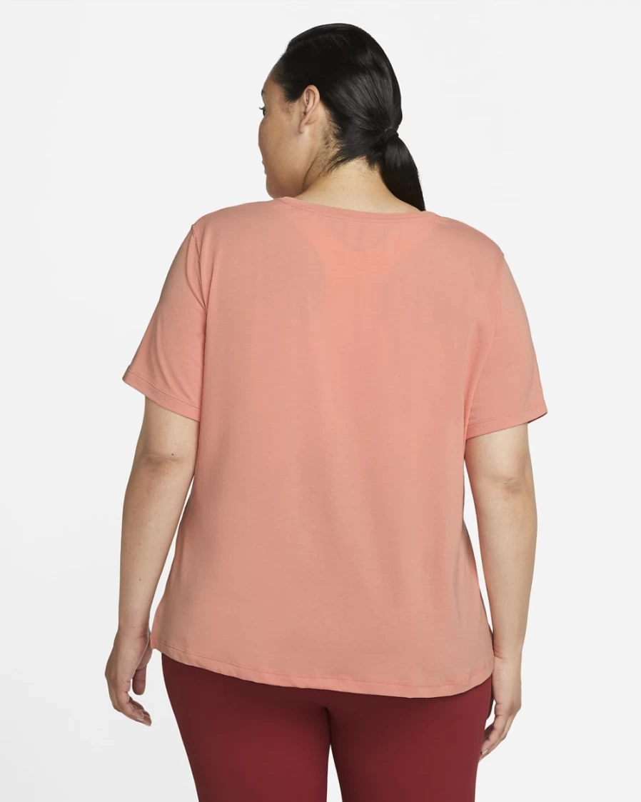 Nike Dri-FIT Light Madder Root/Particle Grey Women's Plus Size Yoga Top