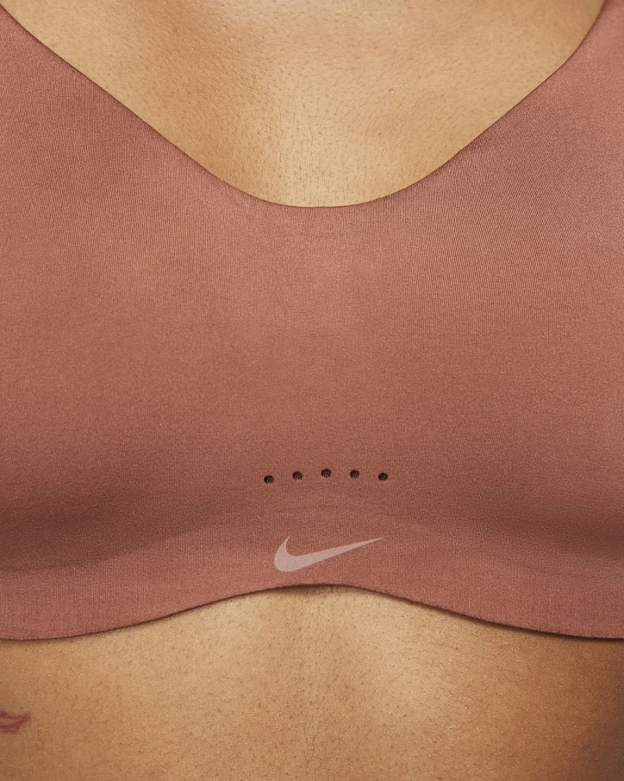 Nike Women's Alate Minimalist Light-Support Padded Sports Bra - Red Bark/Cacao Wow