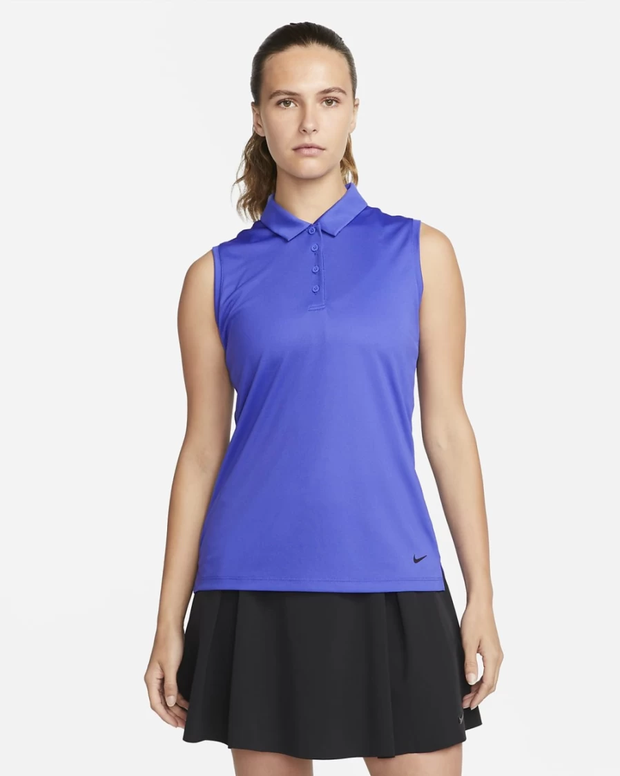Nike Dri-FIT Victory Women's Lapis/Black Sleeveless Golf Polo Shirt for Women