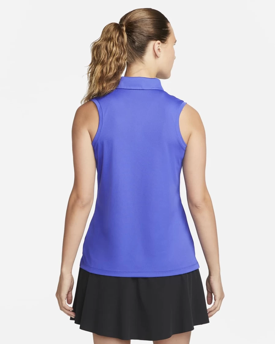 Nike Dri-FIT Victory Women's Lapis/Black Sleeveless Golf Polo Shirt for Women