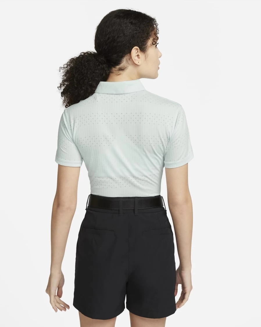 Nike Women's Dri-FIT Victory Pure Platinum/Black Short-Sleeve Golf Polo Shirt