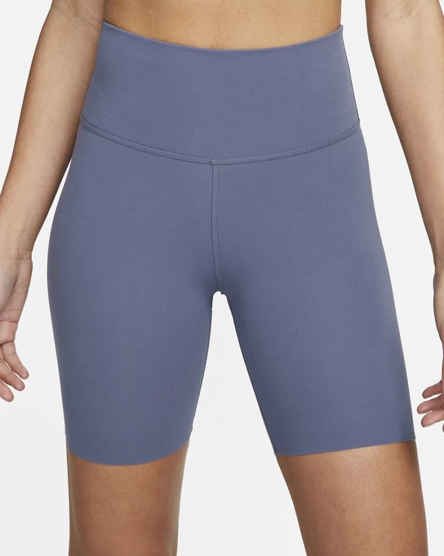 Nike Yoga Luxe Women's High-Waisted Shorts in Diffused Blue/Obsidian Mist