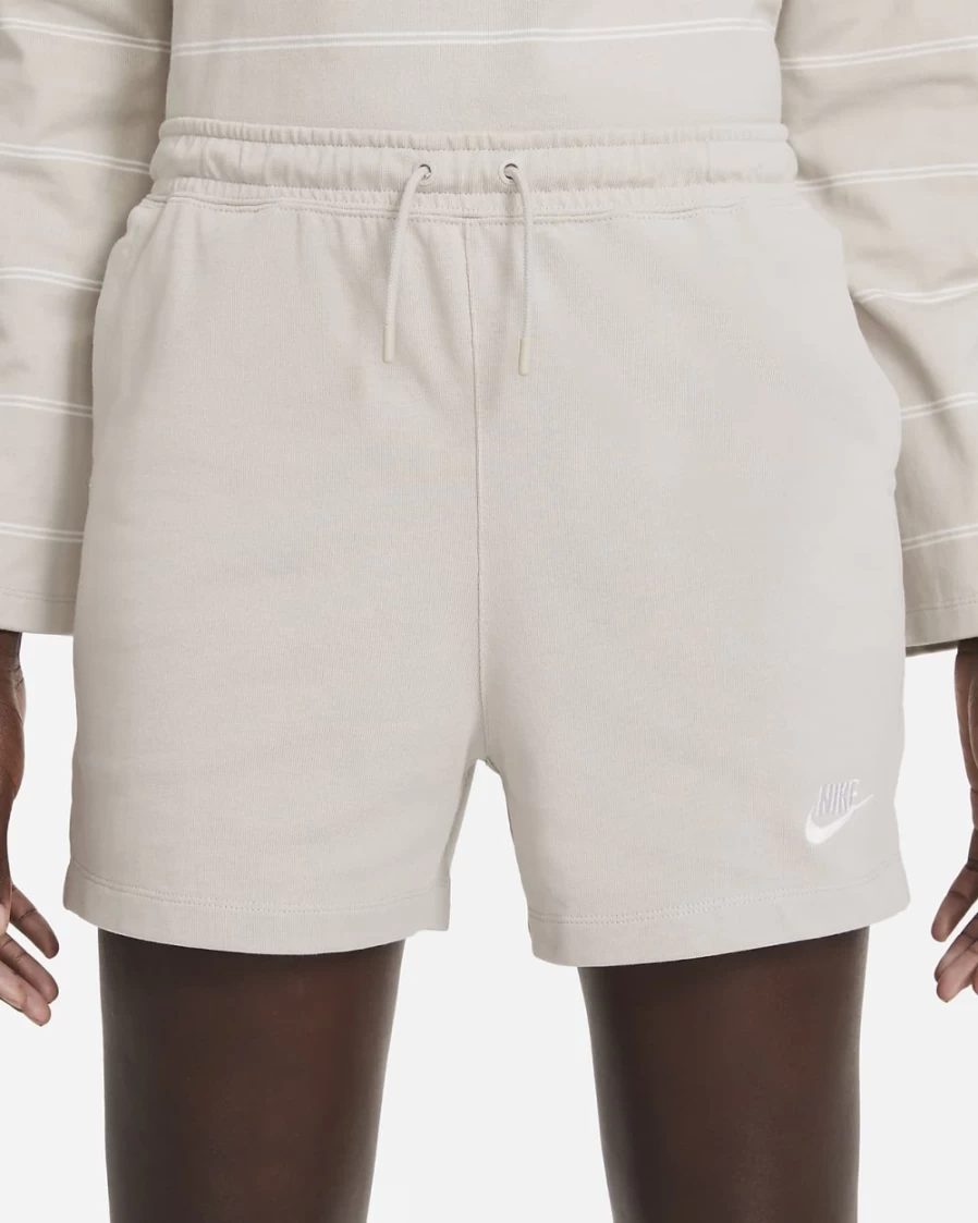 Nike Women's Cream II/White Sportswear Jersey Shorts - Athletic Comfort & Style