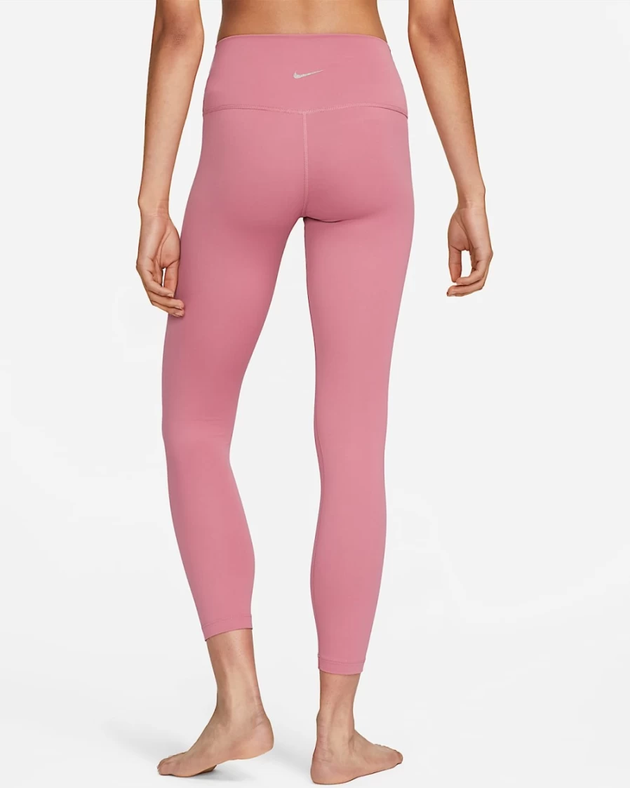 Nike Women's Desert Berry/Particle Grey High-Waisted 7/8 Yoga Leggings