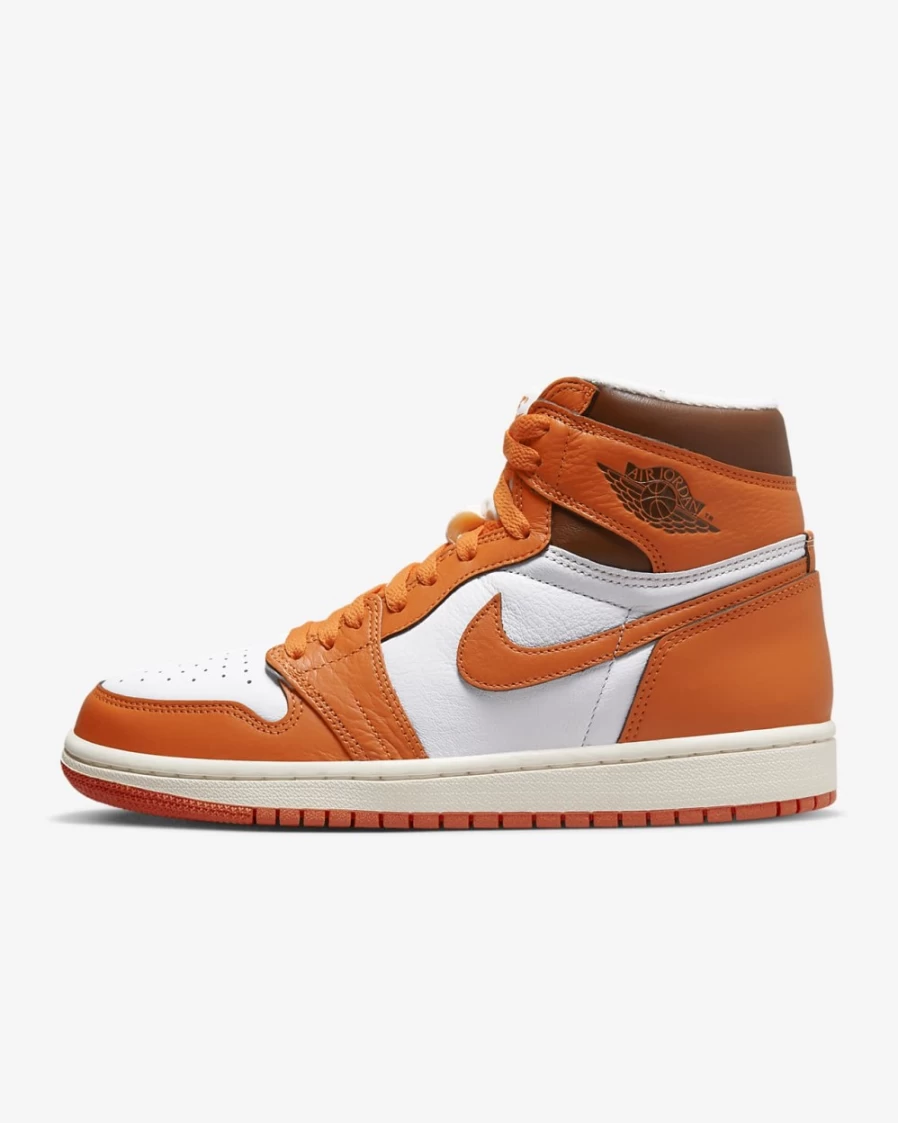 Nike Air Jordan 1 Retro High OG Women's Sneakers in White, Cacao Wow, Sail & Starfish Colorway
