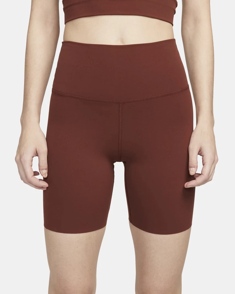 Nike Yoga Luxe Women's High-Waisted Shorts in Oxen Brown/Iron Grey - Comfortable & Styletic Workout Shorts for Women