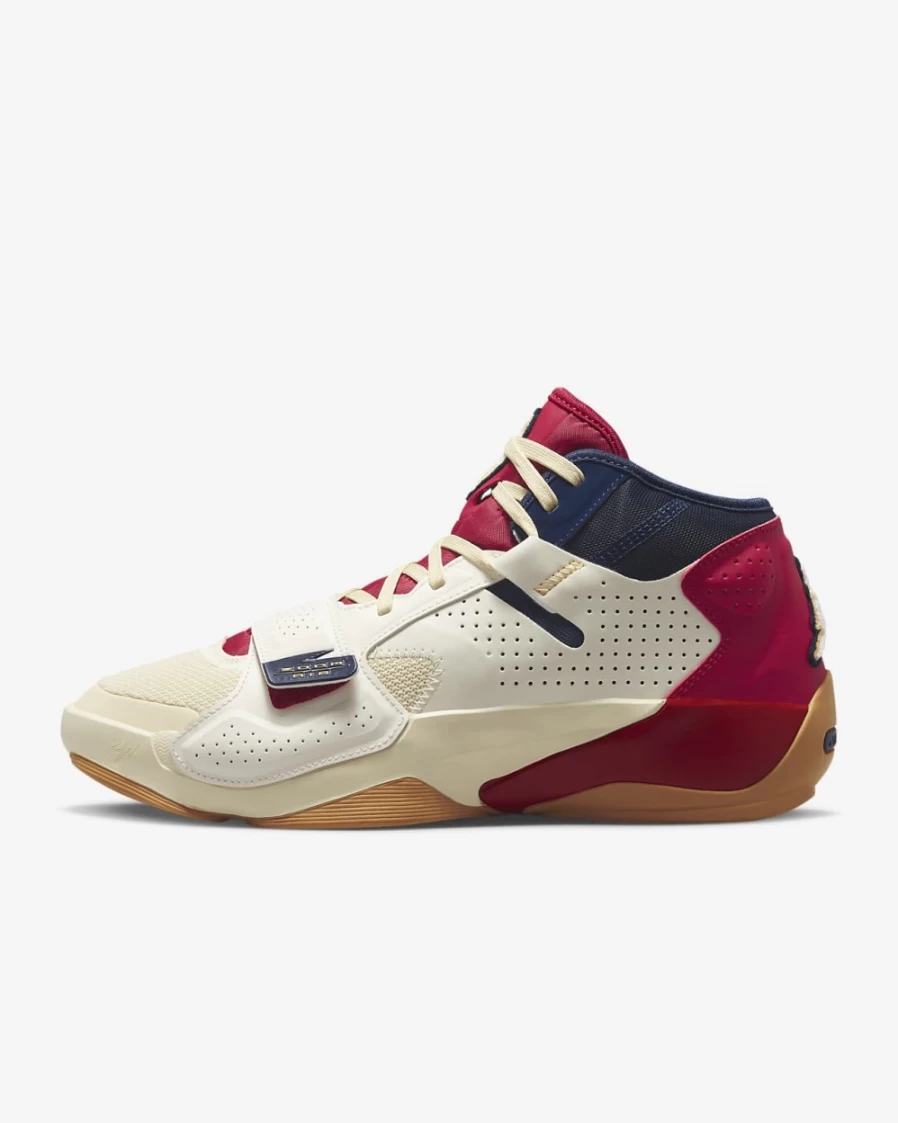 Nike Zion 2 Basketball Shoes for Men & Women - Coconut Milk/Midnight Navy/Lemon Drop/Pomegranate