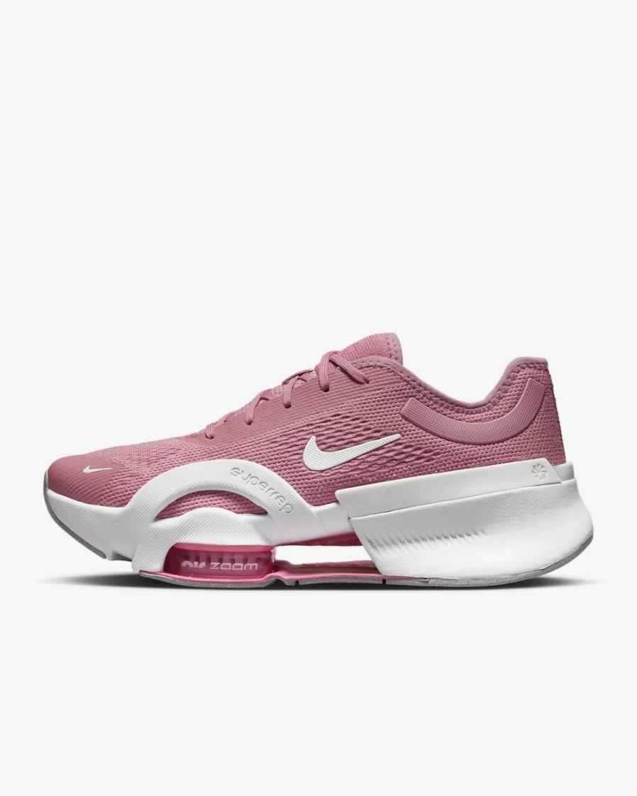 Nike Women's Zoom SuperRep 4 Next Nature HIIT Training Shoes - Desert Berry/Photon Dust/Light Smoke Grey/White