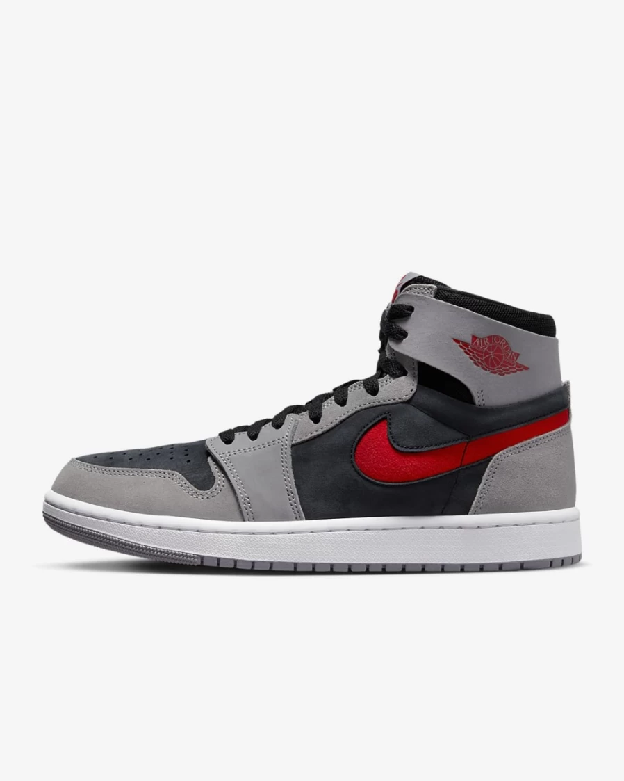 Nike Air Jordan 1 Zoom CMFT 2 Men's & Women's Shoes - Black/Cement Grey/White/Fire Red