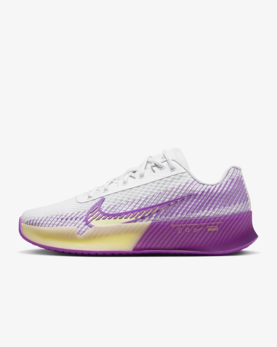 NikeCourt Air Zoom Vapor 11 Women's Tennis Shoes - White/Fuchsia Dream/Black/Citron Tint
