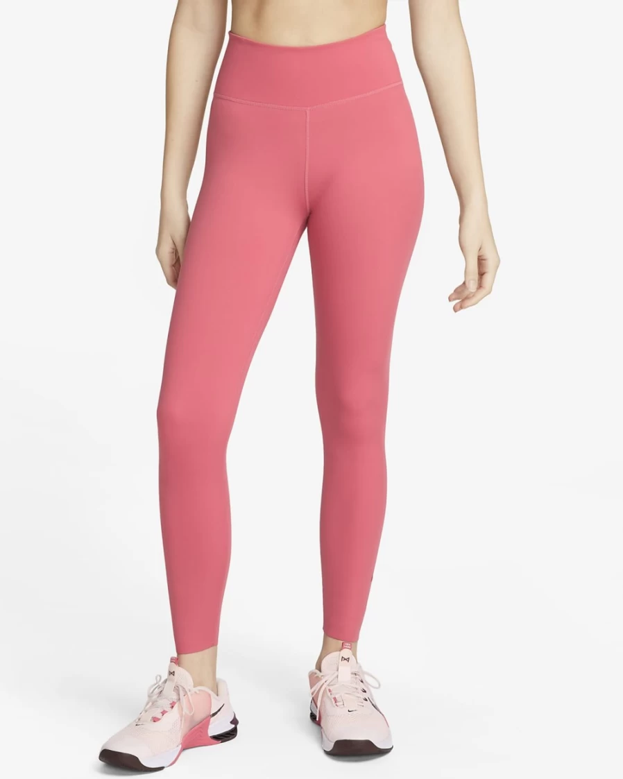 Nike One Luxe Women's Mid-Rise 7/8 Leggings in Archaeo Pink/Clear - High-Waisted Workout Tights for Women