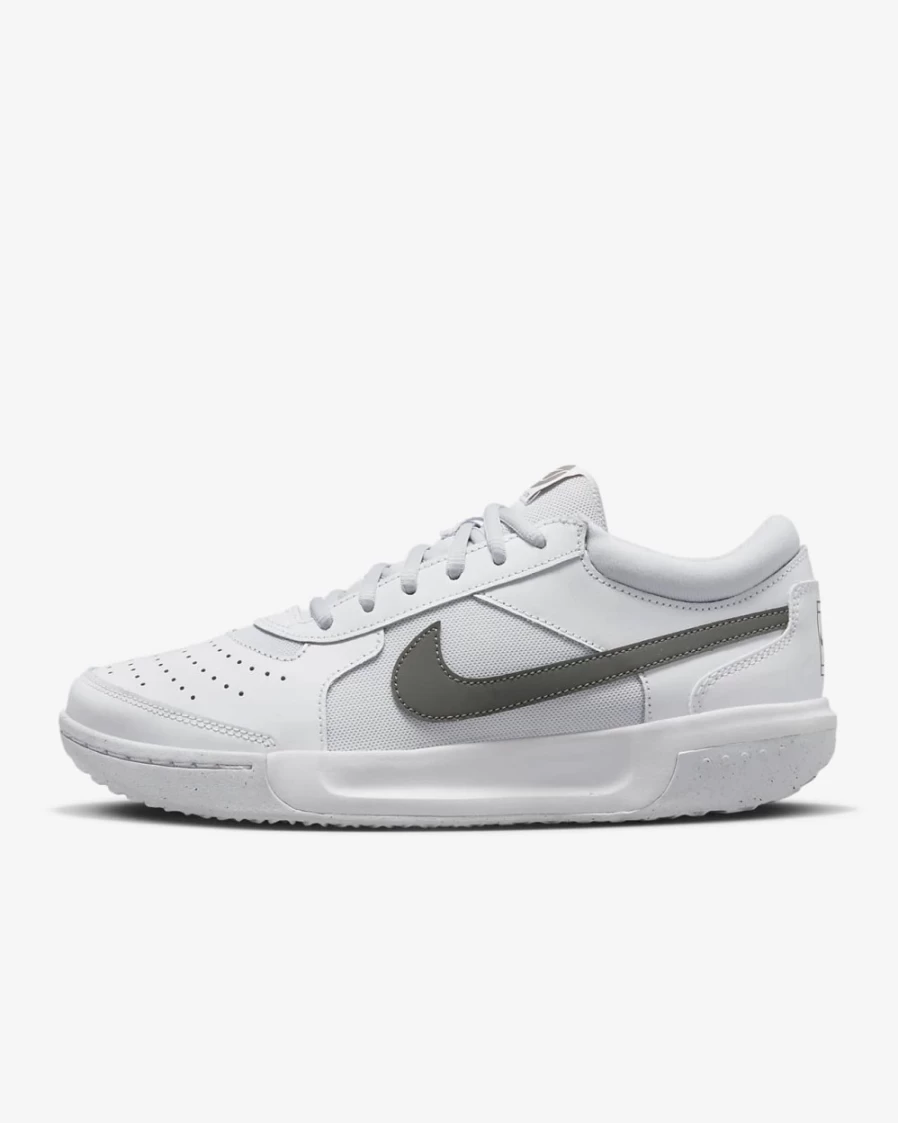NikeCourt Air Zoom Lite 3 Women's Tennis Shoes White Football Grey Flat Pewter