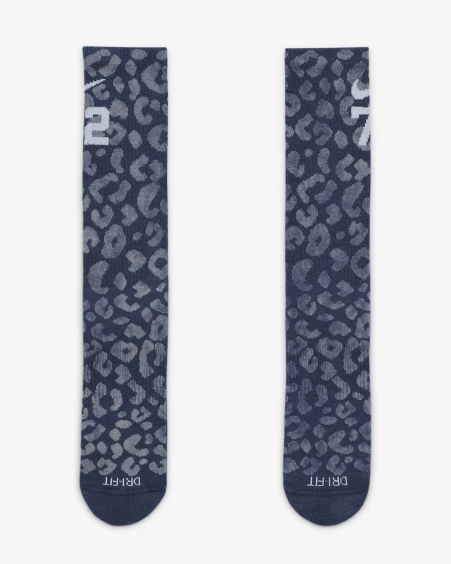 Nike Everyday Plus Cushioned Crew Socks for Men & Women - Diffused Blue/Black (1 Pair) - Comfort & Support