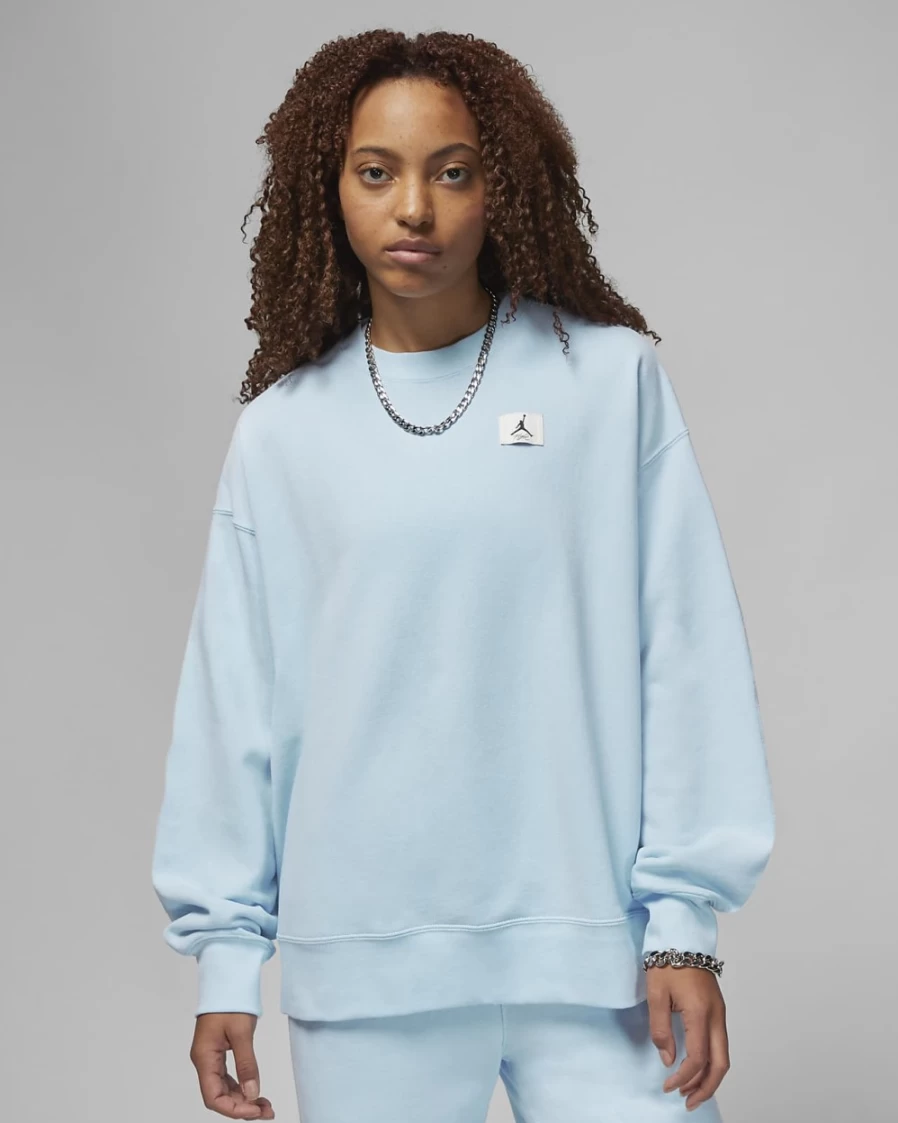 Nike Jordan Flight Women's Ice Blue Fleece Crewneck Sweatshirt