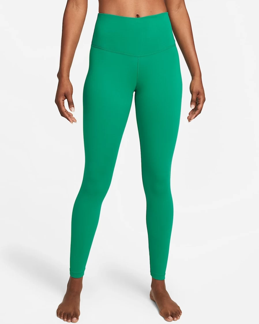 Nike Women's High-Waisted 7/8 Yoga Leggings in Neptune Green & Iron Grey
