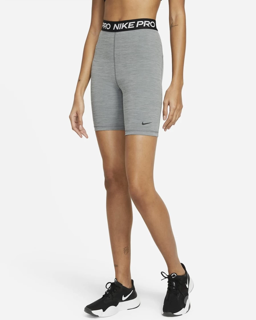 Nike Women's Pro 365 High-Waisted 7-Inch Shorts in Smoke Grey, Heather & Black Colors
