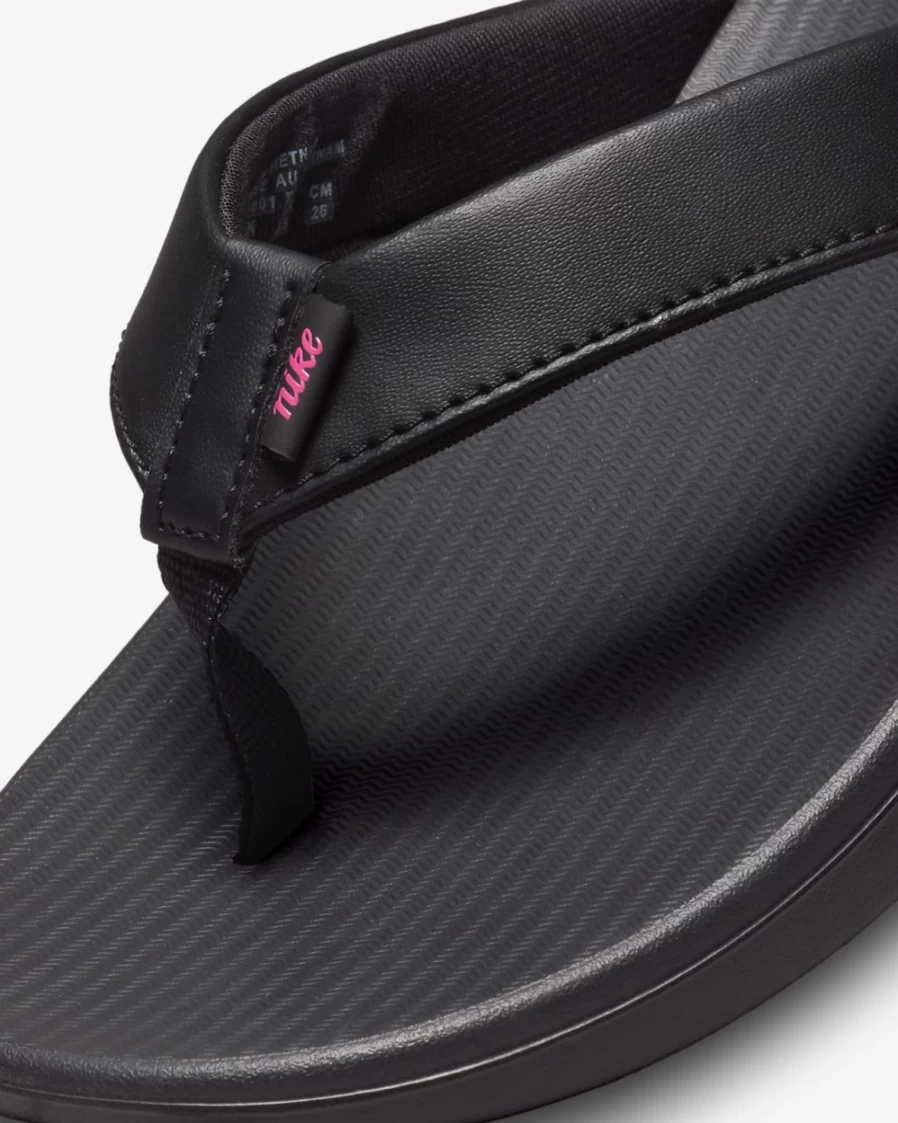 Nike Women's Bella Kai Slides - Black/Hyper Pink Comfortable Sandals