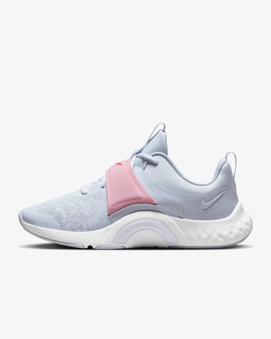 Nike Renew In-Season TR 12 Women's Training Shoes - Football Grey/Medium Soft Pink/Blue Whisper/Light Crimson