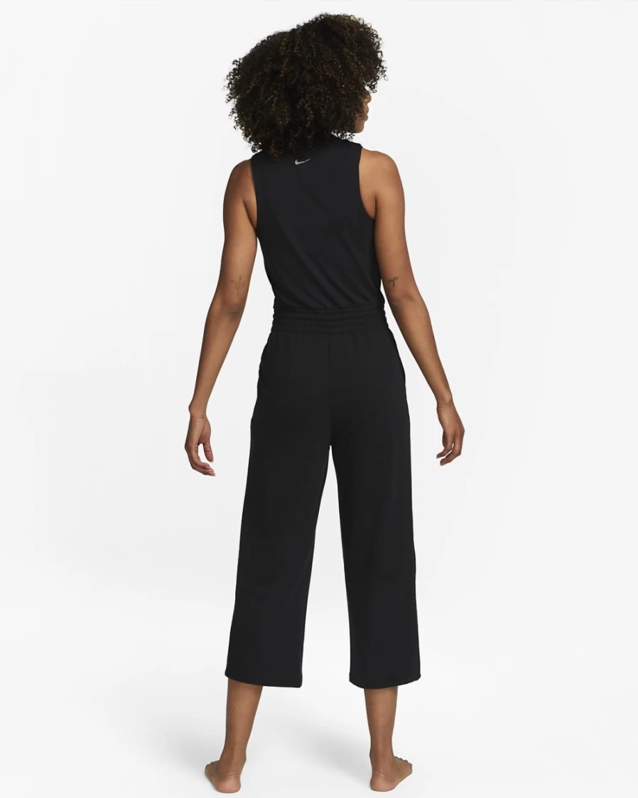 Nike Women's Black Dri-FIT French Terry Yoga Jumpsuit