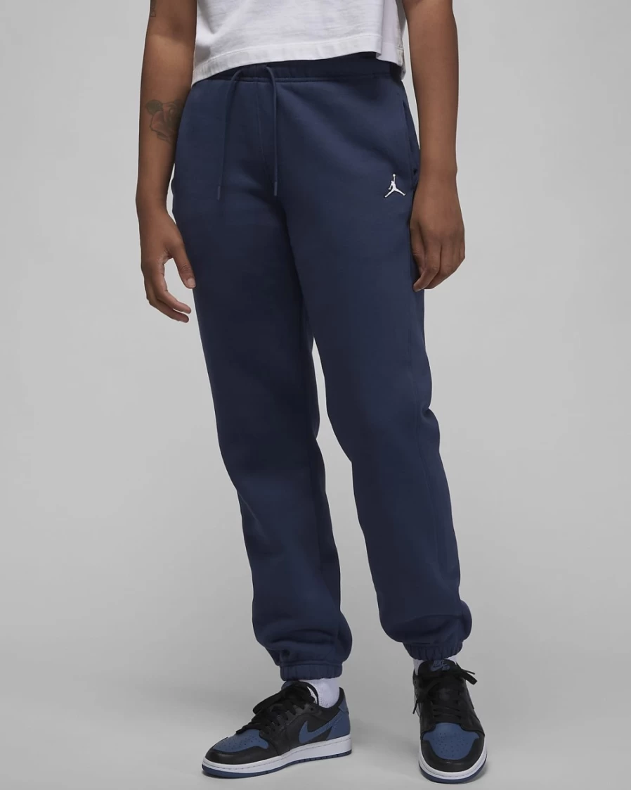 Nike Jordan Brooklyn Fleece Pants for Women - Midnight Navy/White