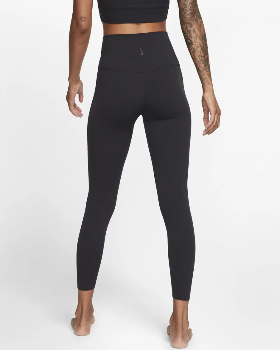 Nike Dri-FIT Luxe Women's High-Waisted Yoga Leggings 7/8 Length - Black/Dark Smoke Grey Infinalon Workout Pants