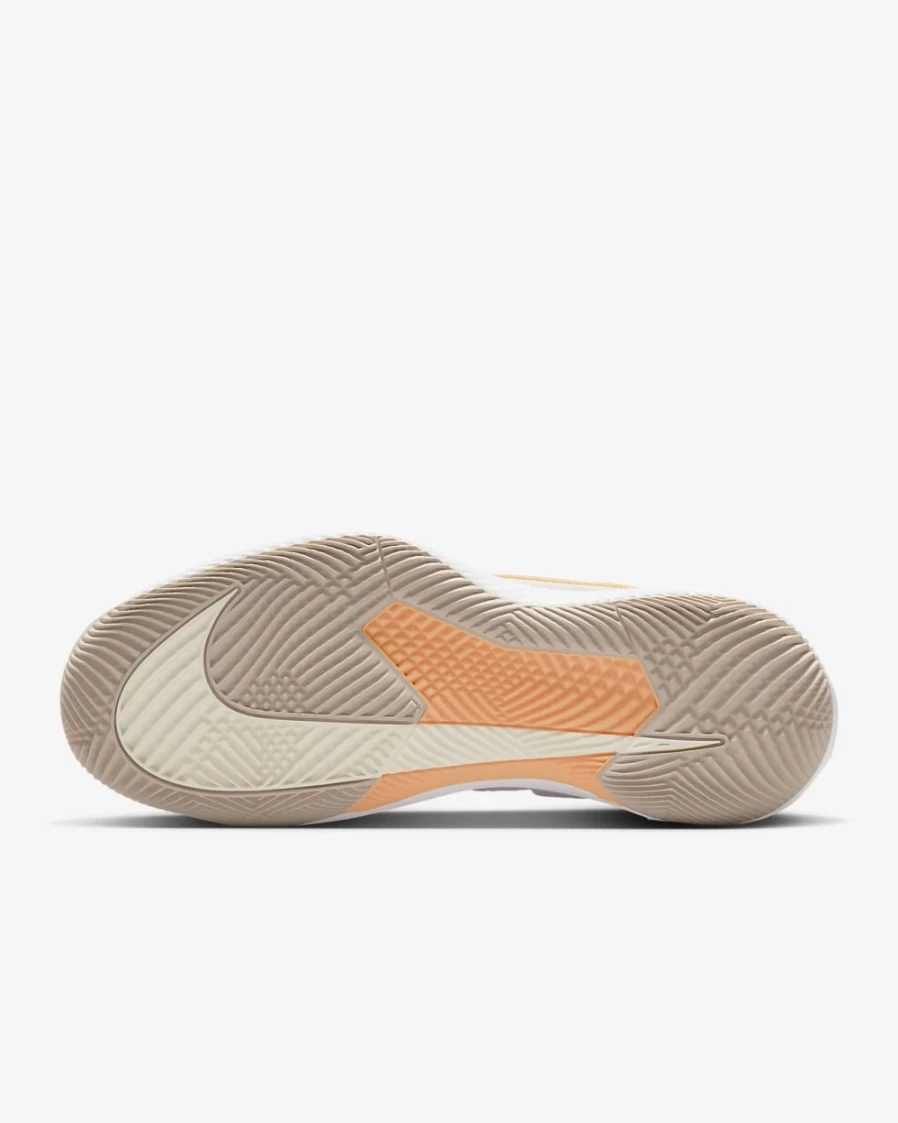 Nike Women's Air Zoom Vapor Pro Tennis Shoes in Sail/White/Sanddrift/Peach Cream for Hard Court