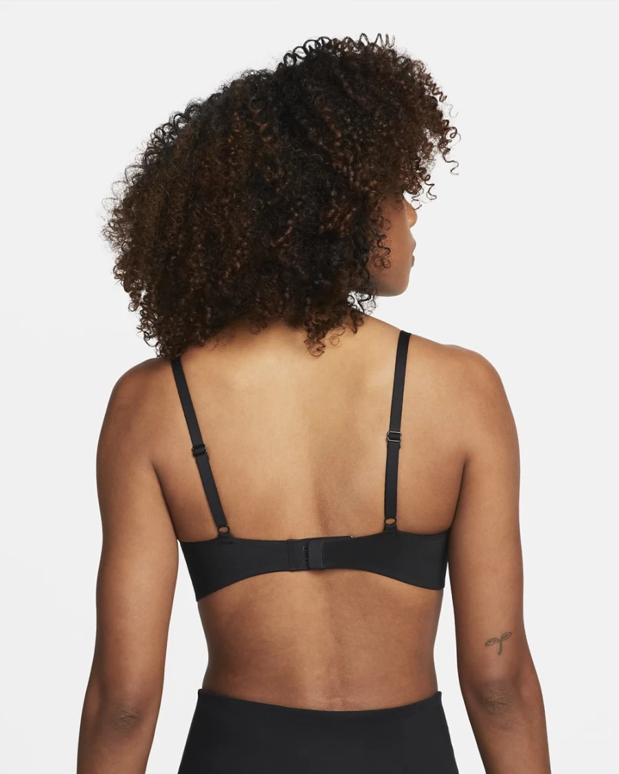 Nike Alate Minimalist Women's Light-Support Padded Sports Bra - Black/Dark Smoke Grey - Lightweight Comfort for Active Women