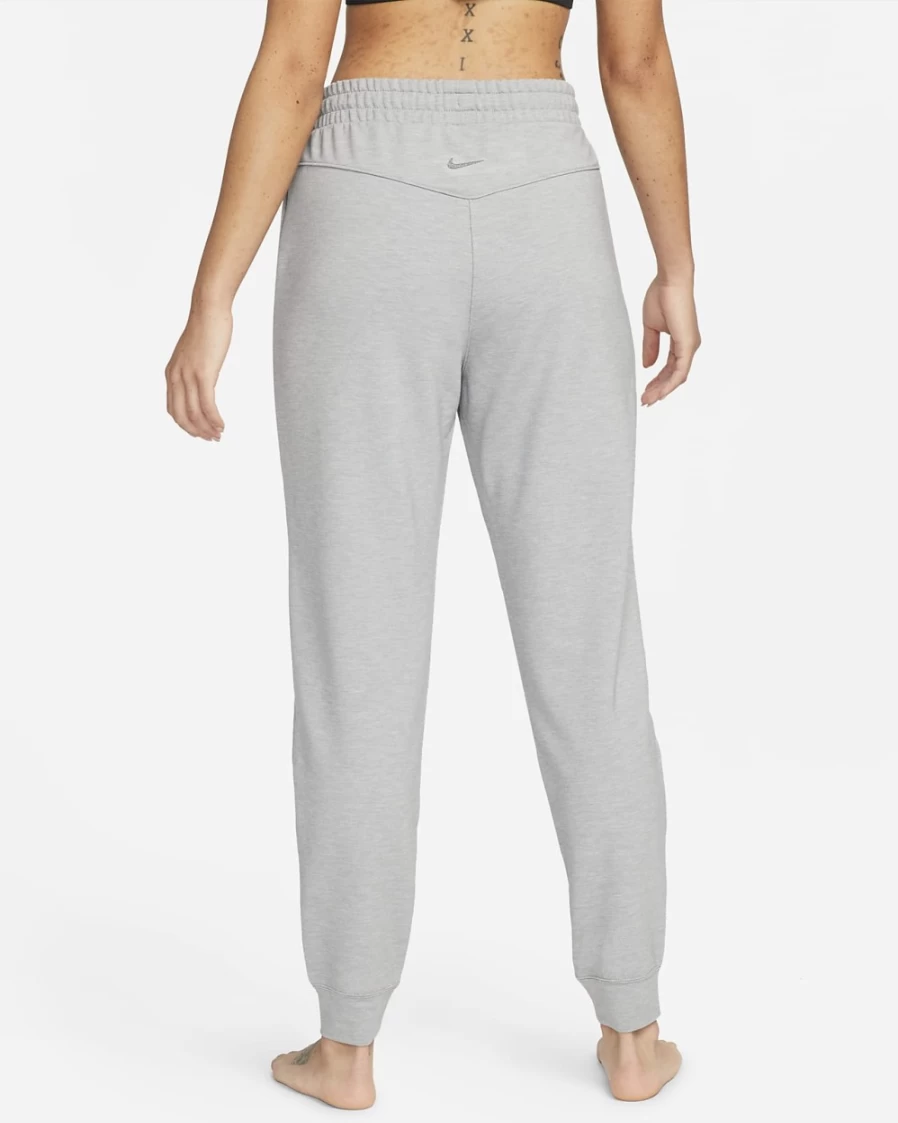 Nike Women's Dri-FIT 7/8 Fleece Yoga Joggers in Particle Grey/Heather/Iron Grey