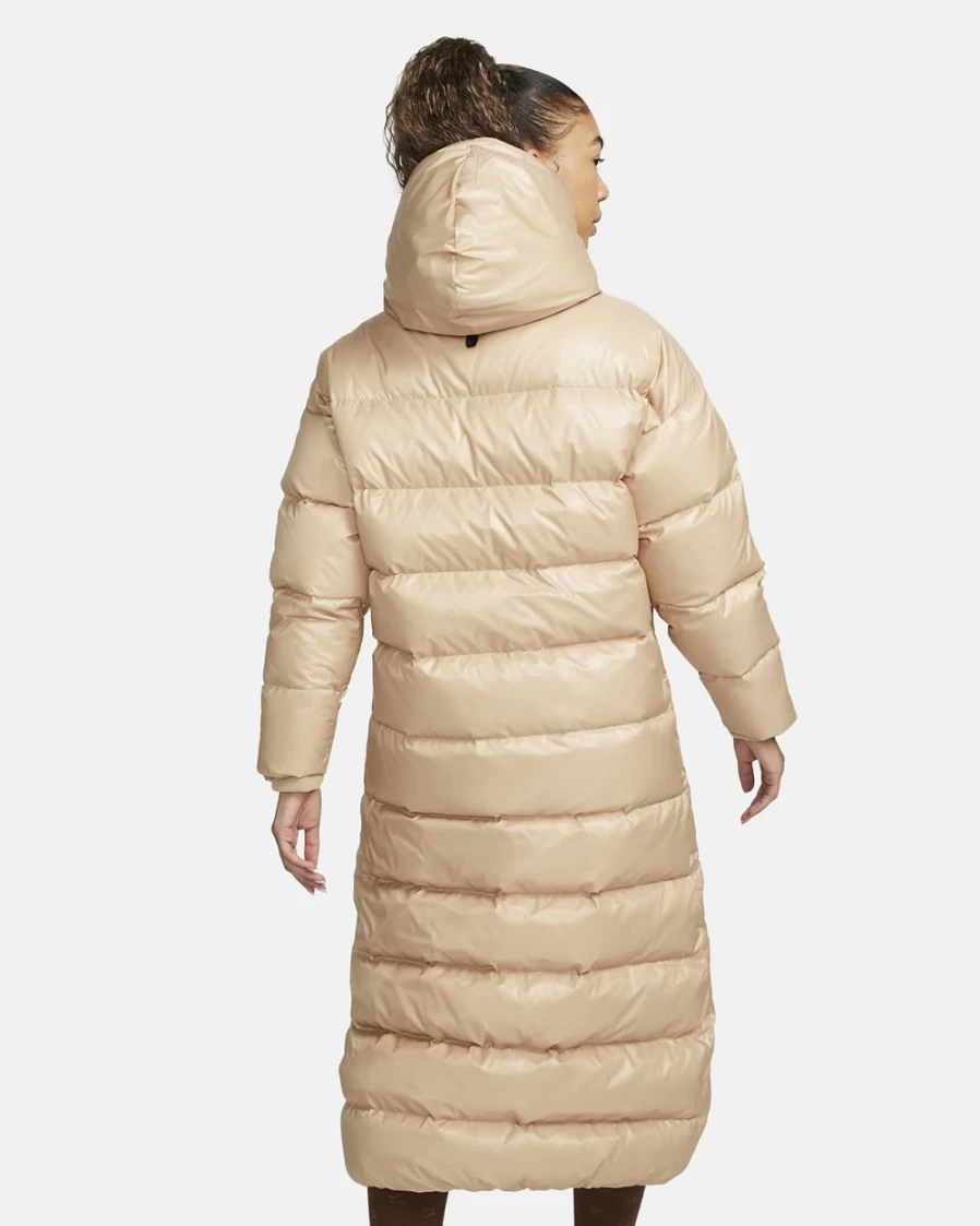 Nike Therma-FIT Women's Hemp/White Winter Parka Jacket - Sportswear City Series Warm Coat