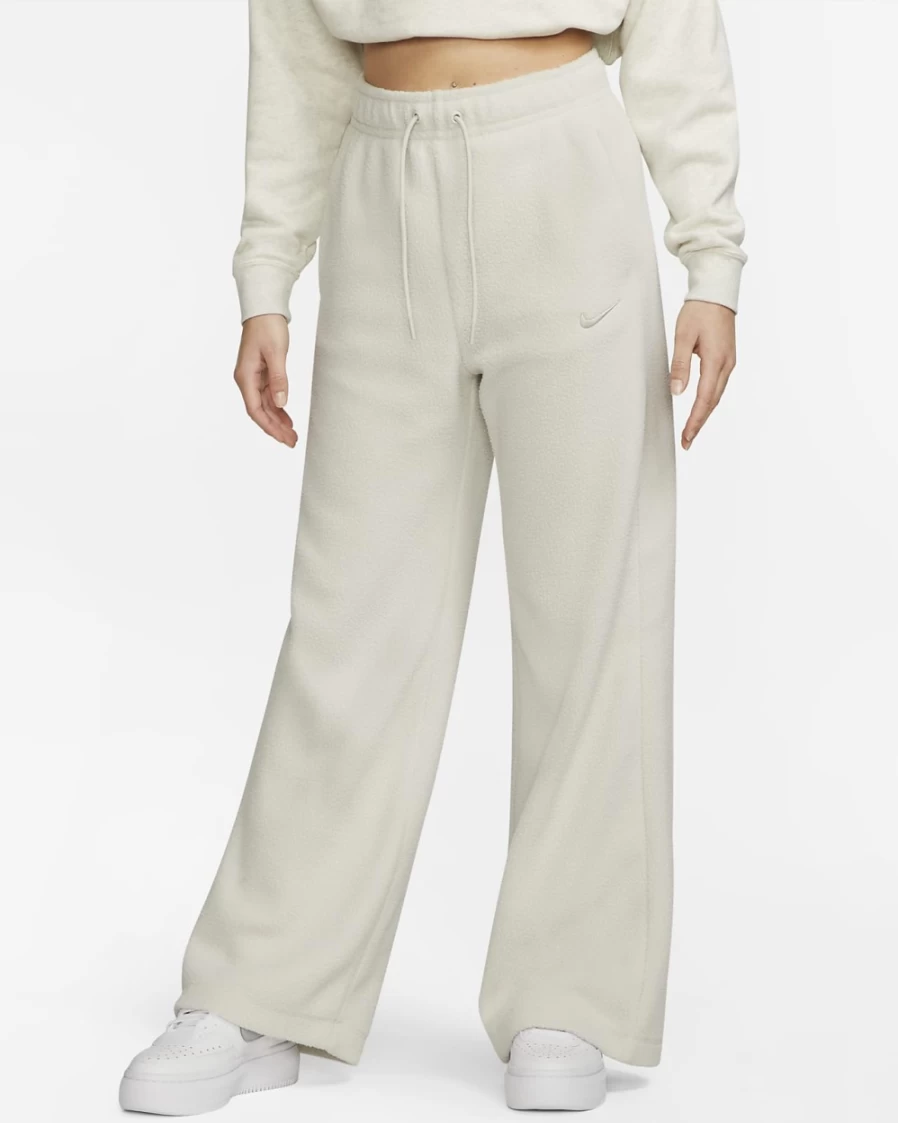 Nike Women's Light Bone Light Iron Ore Plush Sportswear Pants