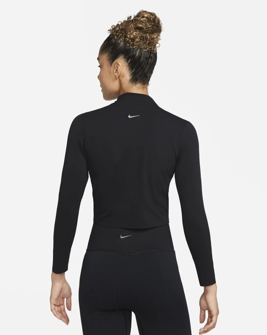 Nike Dri-FIT Luxe Women's Long Sleeve Yoga Crop Top - Black